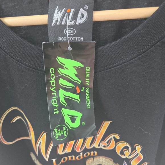 Wild Windsor London Black Glow In the Dark Castle Short Sleeved T-Shirt XXXL - Picture 9 of 11